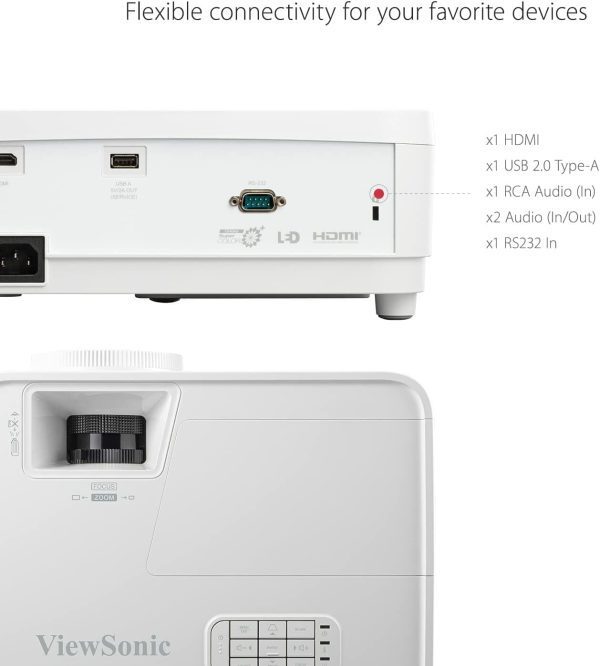 ¡Oferta! ViewSonic Proyector LED WXGA de 3000 lúmenes LS500WH - Imagen 4