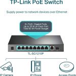 TP-LINK Switch Gigabit de 10 puertos PoE TL-SG1210P