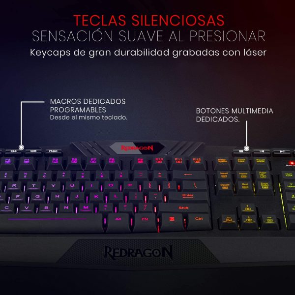 Redragon Harpe Pro K503A-RGB USB Teclado gaming K503A - Imagen 4