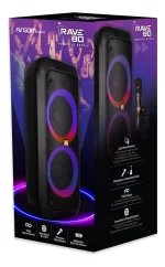 ARGOM RAVE 80 WIRELESS BT LUCES LED ARG-SP-4080BK - Imagen 2