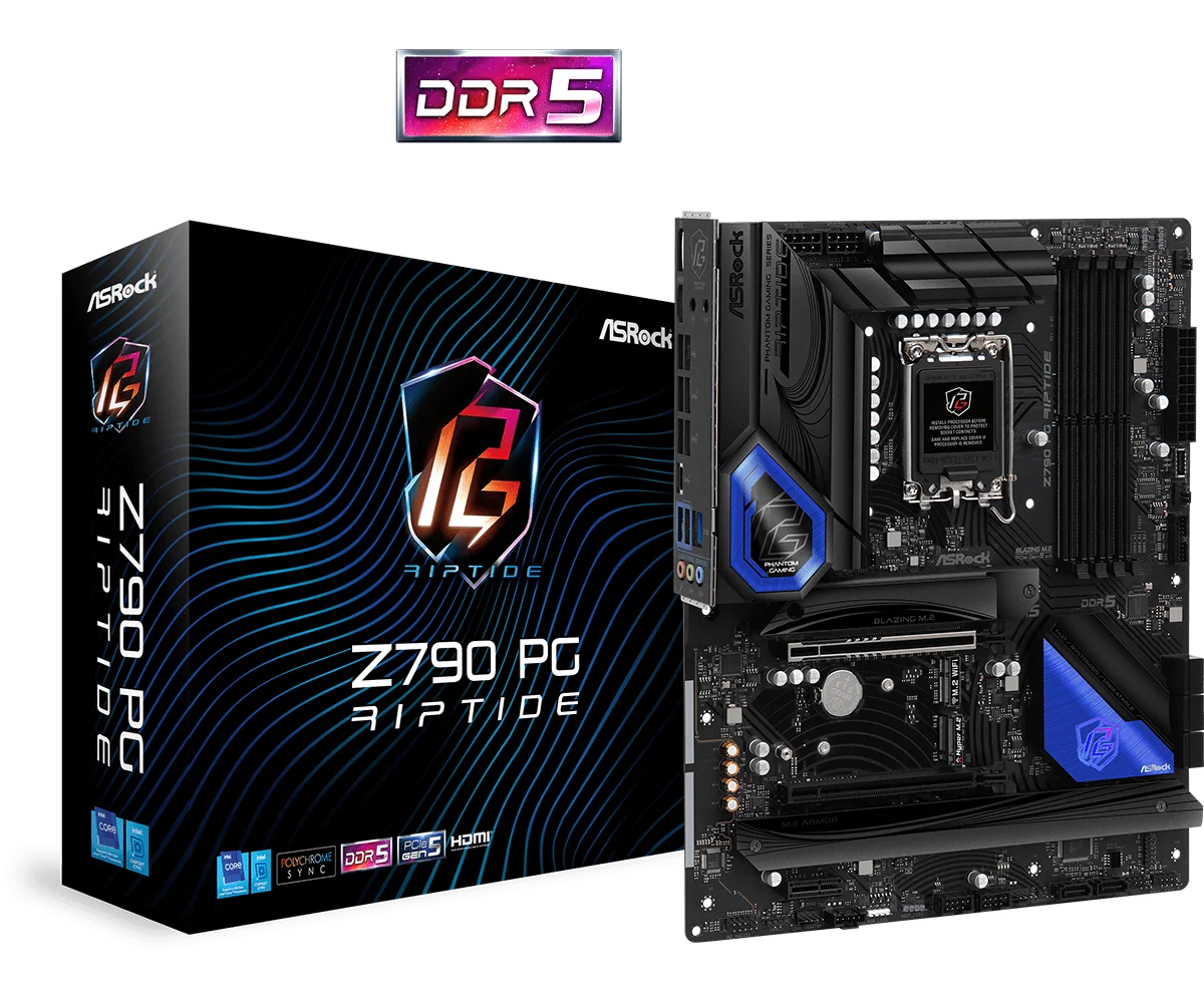 Z790-PG-RiptideL1.webp ASROCK TARJETA MADRE Z 790 PG LIGHTING / D4 - Imagen 1