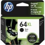 HP Cartucho tinta 64XL negro original alto rendimiento N9J92AN