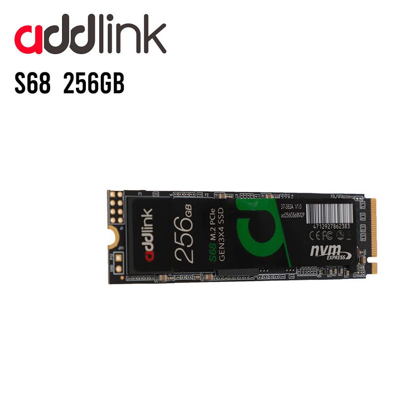 disco-ssd-addlink-pcie-s68-256gb-ad256gbs68m2p.jpg Unidad estado sólido Addlink S68 de 256GB M.2 NVMe PCIe AD256GBS68M2P - Imagen 1