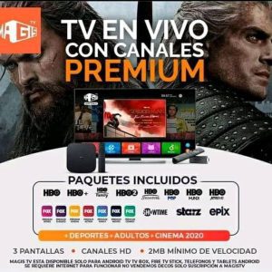 Magistv 1200 Canales + Paquetes Premium Suscripcion 12 Meses