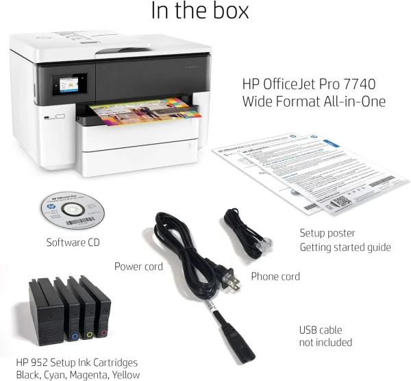 HP OfficeJet 7740 Multifuncional Tabloide G5J38A - Imagen 2