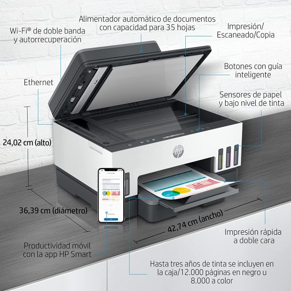 HP Smart Tank 750 Tinta Continua Wi-Fi Dúplex 6UU47A - Imagen 3