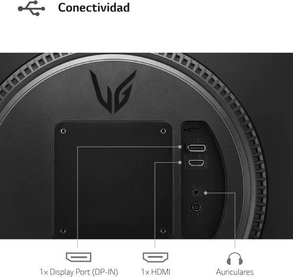 LG 24¨ GAMING ULTRAGEAR MONITOR 144HZ FHD WIDE 24GN60R-B - Imagen 4