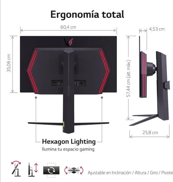 ¡Oferta! LG Monitor Ultragear Gaming 27 Pulgadas 27GR95QE-B - Imagen 5