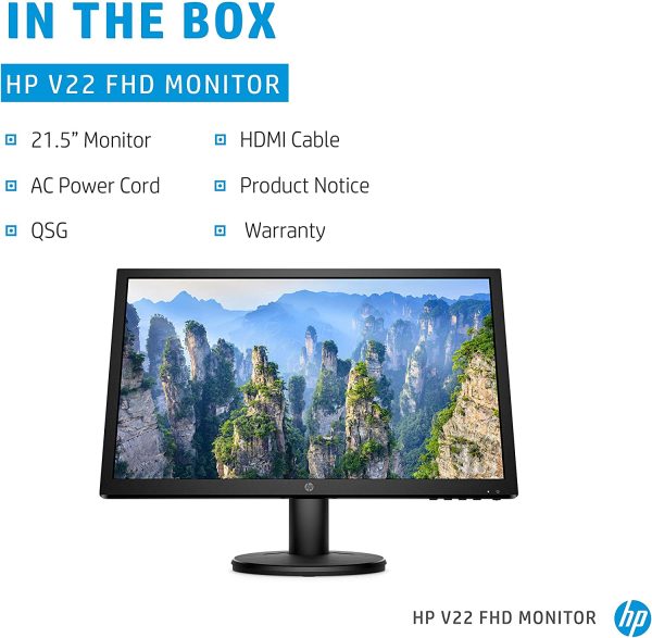 Monitor HP V22 FHD 21. 5 pulgadas 9SV78AA - Imagen 3