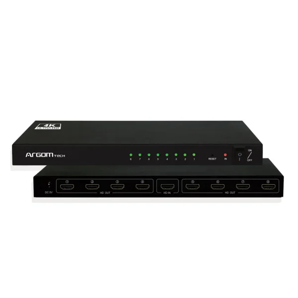 ARGOM SPLITTER  8 PUERTOS HDMI 4K HD  ARG-AV-5118 - Imagen 2