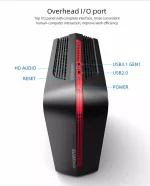 GAMEMAX H601 CASE  MATX NEGRO-ROJO 2xUSB CENTAURI BR - Imagen 2