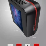 GAMEMAX H601 CASE  MATX NEGRO-ROJO 2xUSB CENTAURI BR
