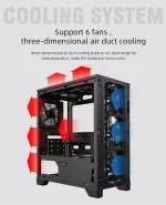 GAMEMAX H601 CASE  MATX NEGRO-ROJO 2xUSB CENTAURI BR - Imagen 7