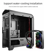 GAMEMAX H601 CASE  MATX NEGRO-ROJO 2xUSB CENTAURI BR - Imagen 8