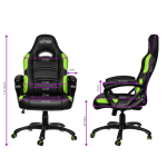 SILLA GAMING GAMEMAX NEGRA-VERDE GCR07 GR - Imagen 4