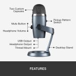 Blue Yeti Nano Professional Condensador USB Micrófono 988-000088