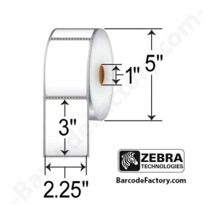 Zebra Etiquetas Directo Térmico (D.T) 2.25" x 3" 10010042