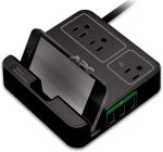 APC SURGE PROTECTOR 120V 3 SALIDAS 3 USB P3U3B - Imagen 2