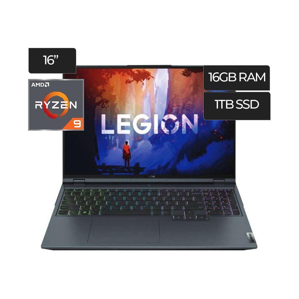 82RG001NUS.jpg LENOVO LEGION 5 PRO RYZEN 9 6900HX 16GB 1TB 82RG001NUS - Imagen 1