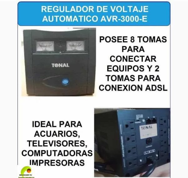 Regulador De Voltaje Automático Avr-3000-e Tonal AVR-3000-E - Imagen 2