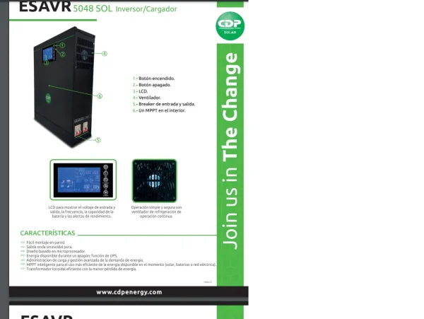 CDP ES-AVR 5048 INVERSOR CARGADOR 5KVA ES-AVR 5048 - Imagen 2