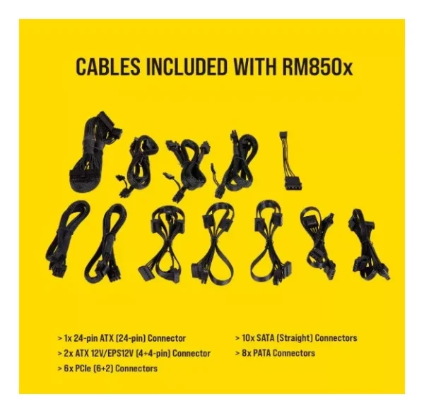 Corsair FUENTE PSU 850W RM850E GOLD 80+ CORSAIR PSU 850WGOLD - Imagen 2