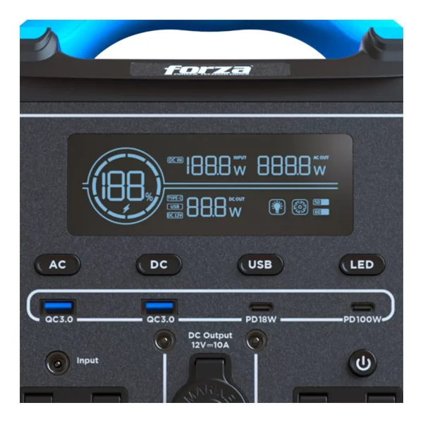 FORZA TITAN 1200W GENERADOR PORTATIL AC 110/120V FPP-T1200 - Imagen 2