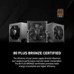 MSI 650W GAMING A650BN NERO ATX 80+ BRONZE 306-7ZP2B23-CE0 - Imagen 2