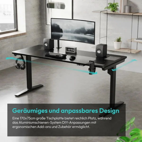 AEROCOOL LAB-X BLACK MESA 170x75CM LAB-X BLACK - Imagen 6