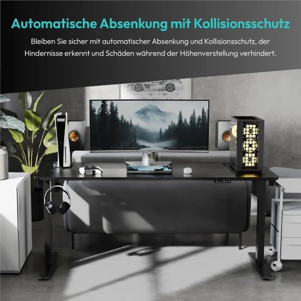 AEROCOOL LAB-X BLACK MESA 170x75CM LAB-X BLACK - Imagen 2