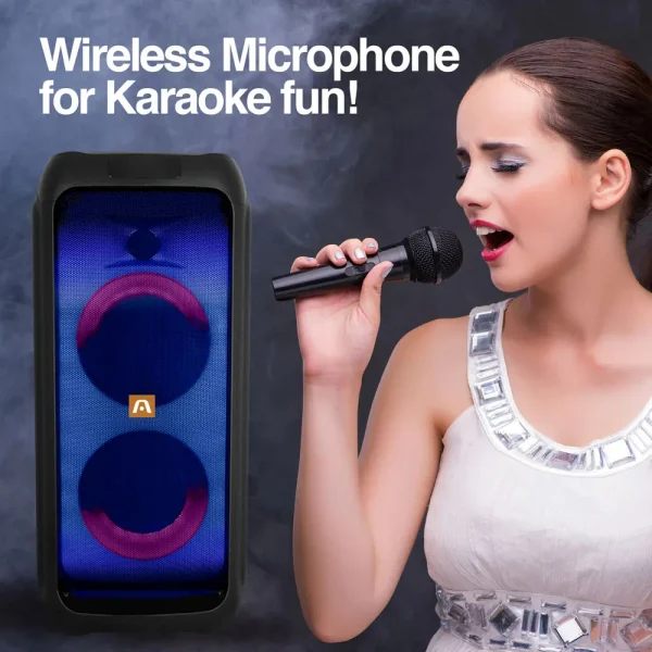 ARGOM RAVE 65/ BT/ PANEL LUCES LED KARAOKE MIC USB ARG-SP-4065BK - Imagen 4