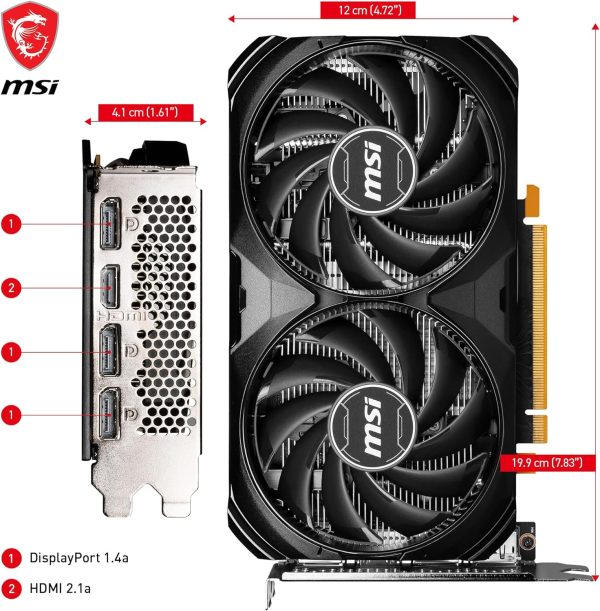 MSI GEFORCE RTX 4060 VENTUS 2X 8GB 912-V516-012 - Imagen 2