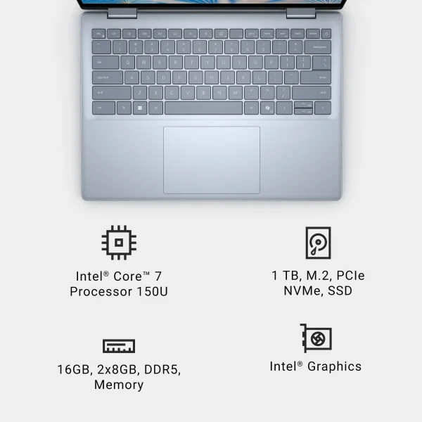 ¡Oferta! DELL INSPIRON 7440 2 EN 1 I7-1500U 16GB 1TB 14" TOUCH 33X7G - Imagen 5