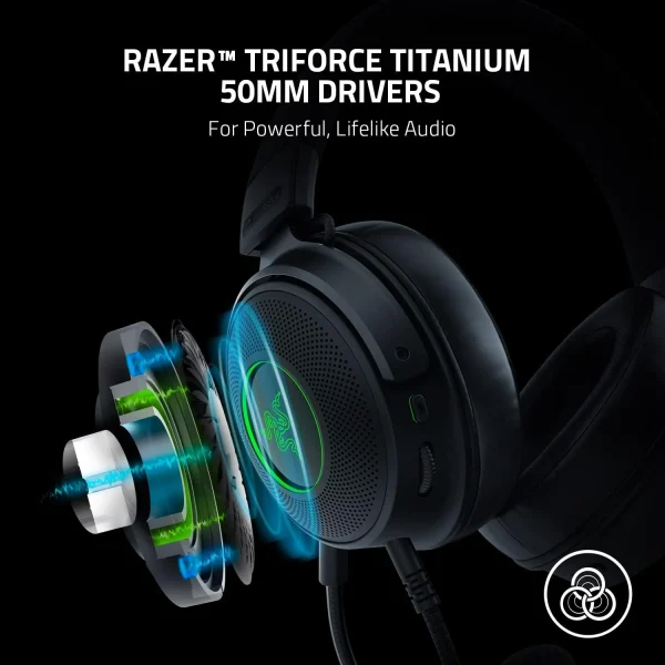 RAZER GAMING KRAKEN V3 3.5MM RGB USB RZ04-03770100-R3U1 - Imagen 5