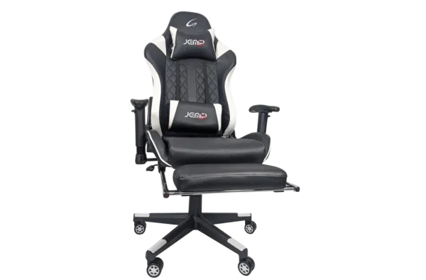 SILLA JEMIP GAMING SILVER 2552 NEGRO-BLANCO JPC-2552 - Imagen 2