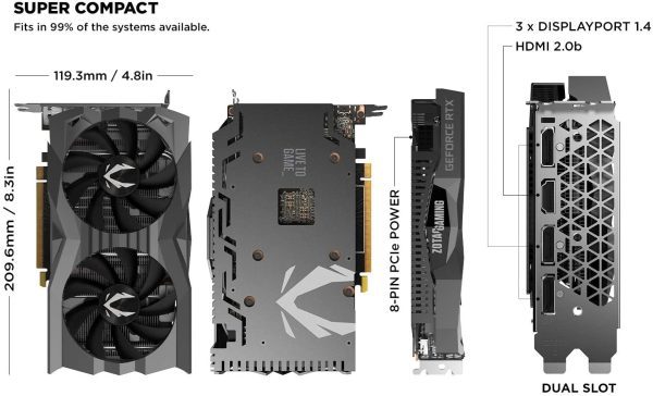 ZOTAC Gaming GeForce RTX 2060 6GB GDDR6 ZT-T20600H-10M - Imagen 2