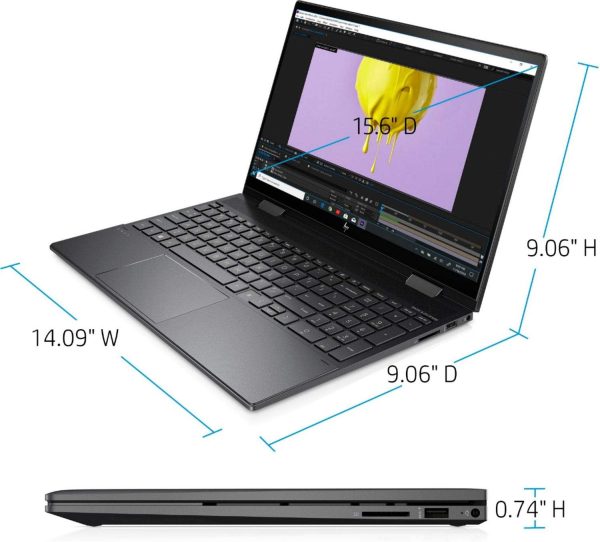 HP Envy 15.6" x360 Touch Laptop Intel Core i5-1240P 8GB RAM 512GB SSD 5U0Q5UA#ABA - Imagen 5