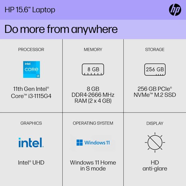 HP 15- DY2792WM 15. 6" i3- 1115G4 8GB  256GB 15- DY2792WM - Imagen 2