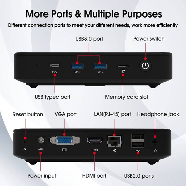 ADVANCED MC20 Mini PC 4GB /128GB SSD Windows 10 APT-MC20 - Imagen 2