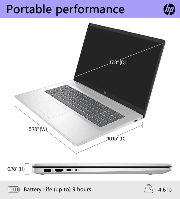 HP 17-CN2083DX 17.3"  I3-1215U 8GB RAM 256GB 9P521UA#ABA - Imagen 2