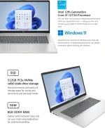 HP 17-CN2083DX 17.3"  I3-1215U 8GB RAM 256GB 9P521UA#ABA - Imagen 3