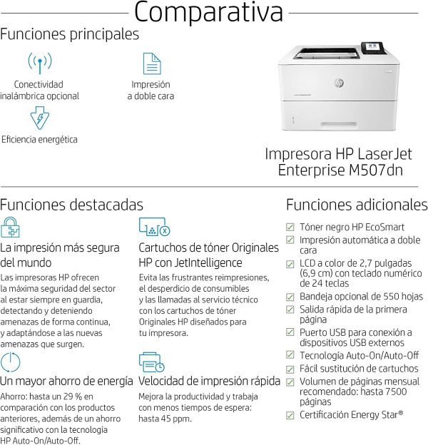 ¡Oferta! HP LaserJet Enterprise M507dn 1PV87A - Imagen 2