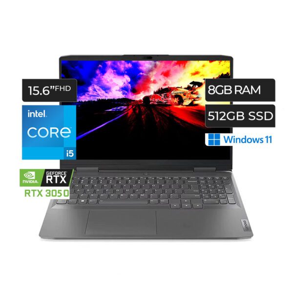 82XV0012US-600x600-1.jpg LENOVO LOQ 15IRH8 I5-12450H 8GB 512GB 15.6 RTX 3050 6GB 82XV0012US - Imagen 1
