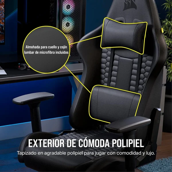 CORSAIR SILLA GAMING TC100 RELAXED TC100 RELAXED NEGRO - Imagen 6