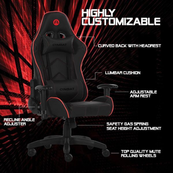 SILLA ARGOM GAMING COMBAT ERGO FX1 ARG-CH-9010BK - Imagen 3
