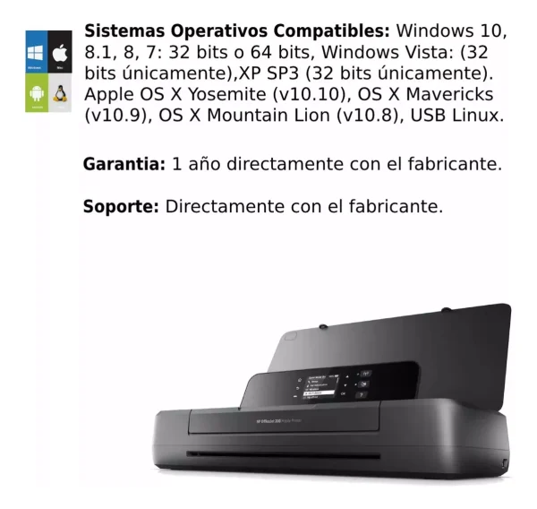 ¡Oferta! HP Officejet Pro 200 WiFi Color Portatil  CZ993A - Imagen 9