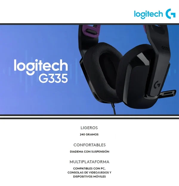 LOGITECH GAMING G335 3.5MM  USB MENTA 981-001023 - Imagen 9