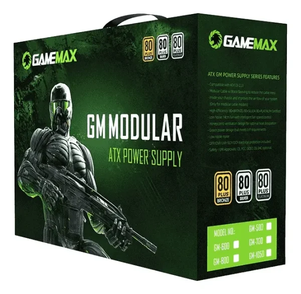 FUENTE DE PODER GAMEMAX 700W GAMING  80+BRONZE GM-700 - Imagen 5