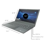 GATEWAY 14" RYZEN 5 3500U 8GB 256GB GWNR51416 - Imagen 2