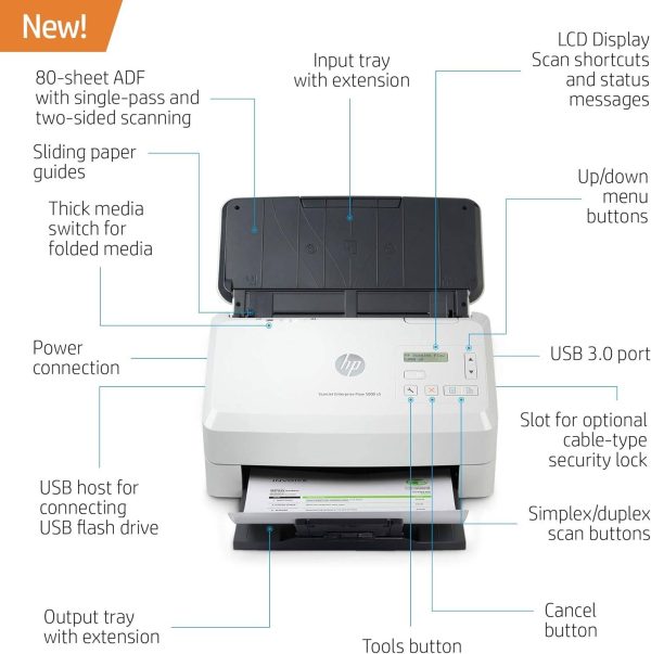 ¡Oferta! HP ScanJet Enterprise Flow 5000 s5 6FW09A - Imagen 2